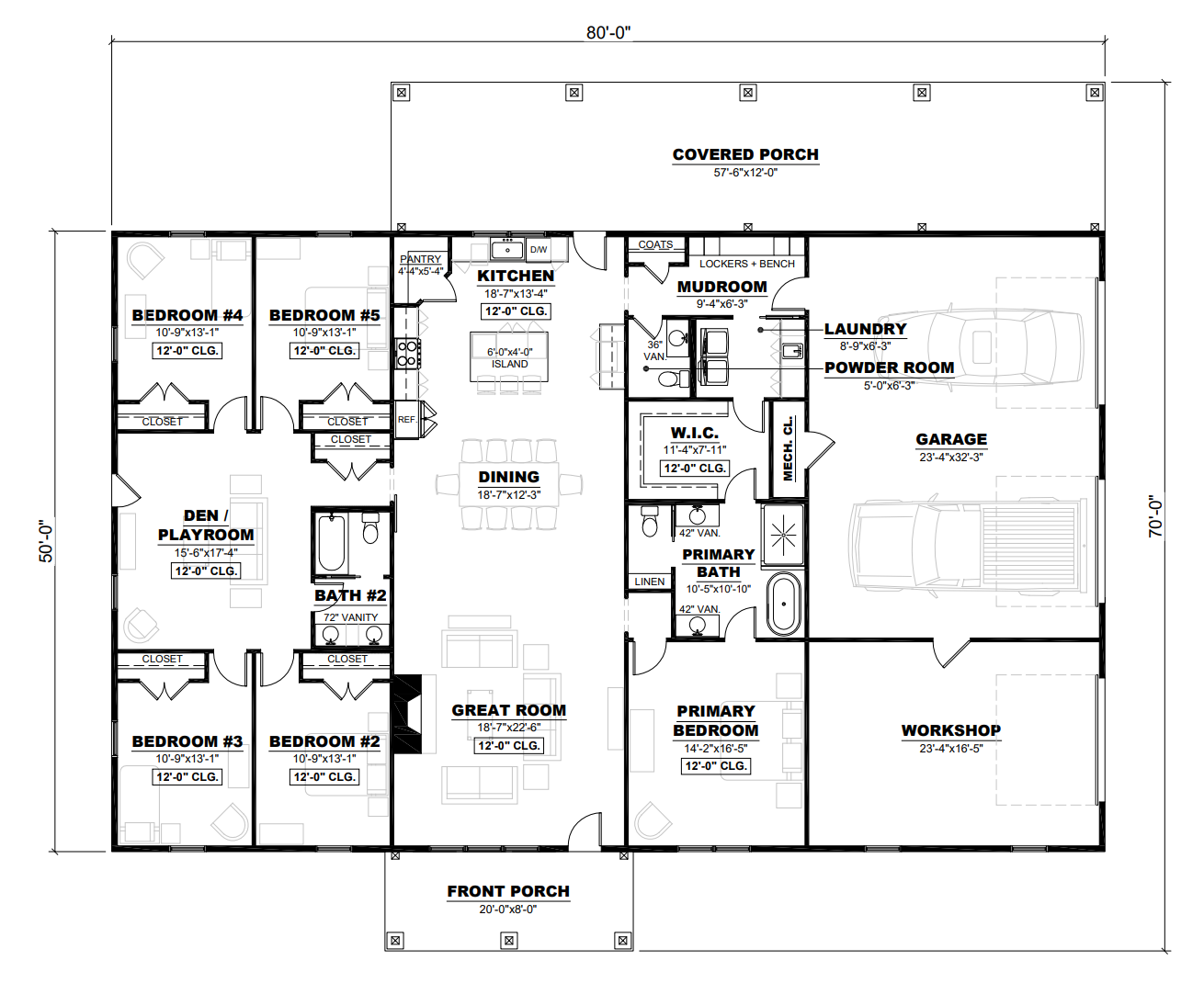 AK-4001 Ironwood Barndominium House Plan