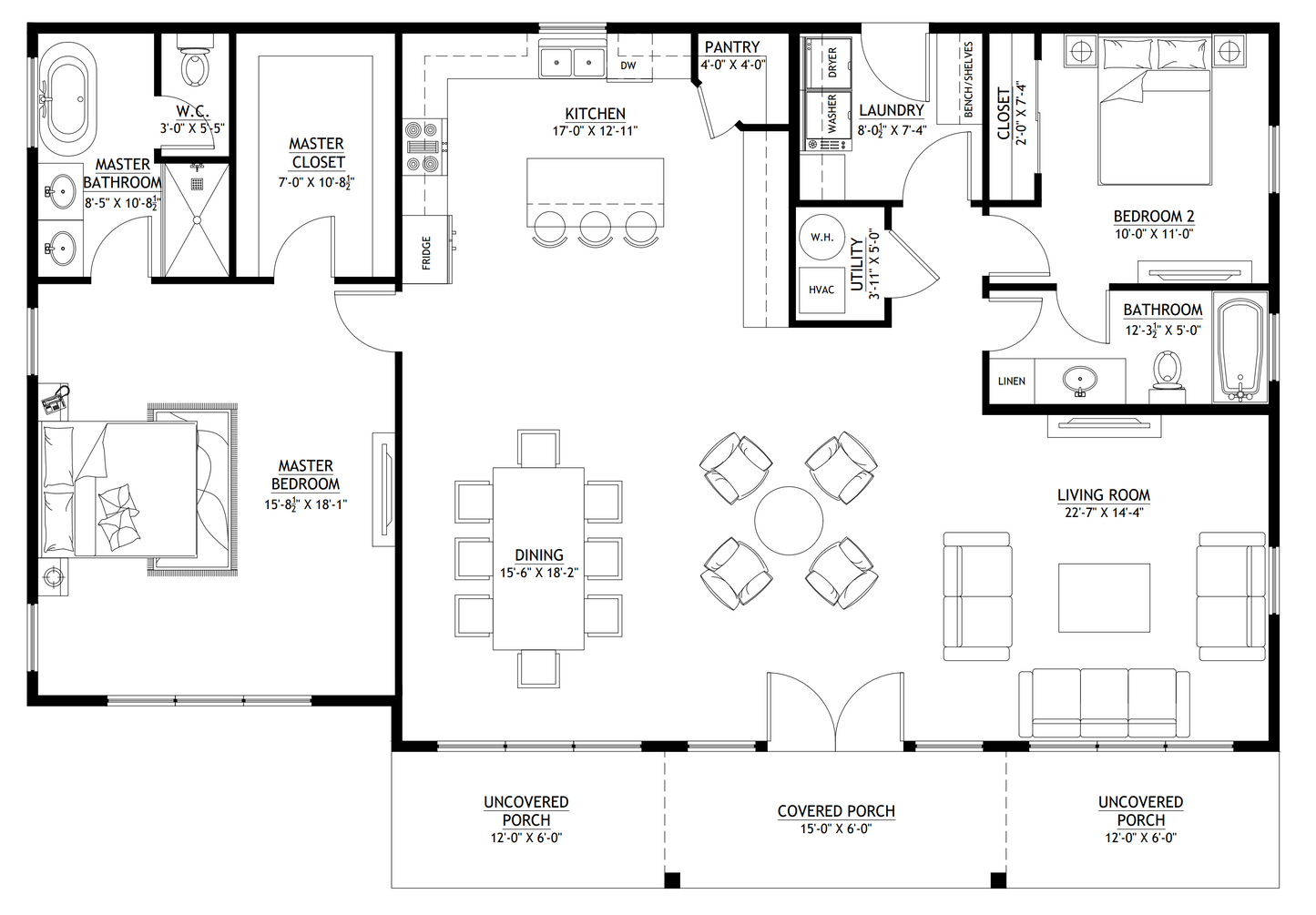 BCO-40042 Detlin Barndominium House Plan
