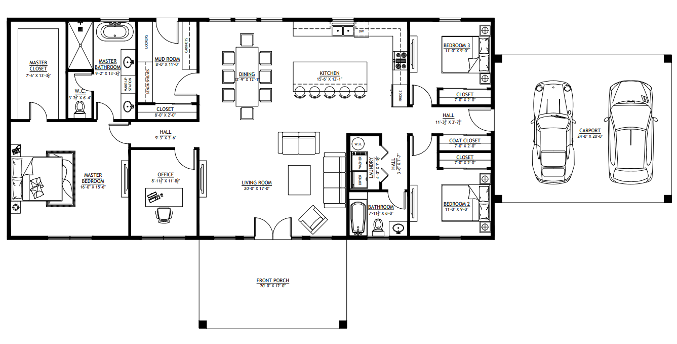 BCO-40046-W Wilson Barndominium House Plan
