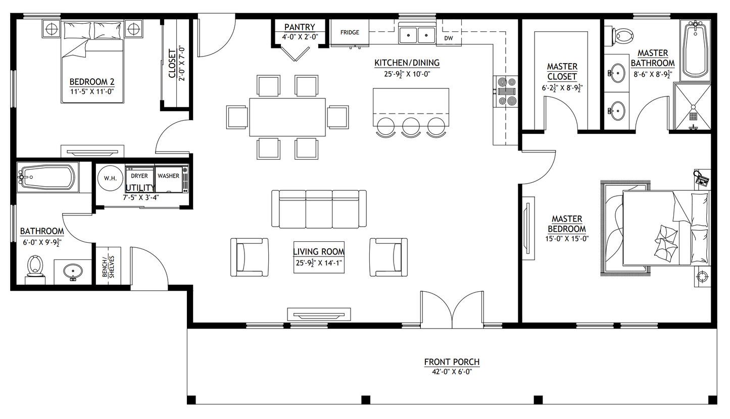 BCO-40063 Houston Barndominium House Plan