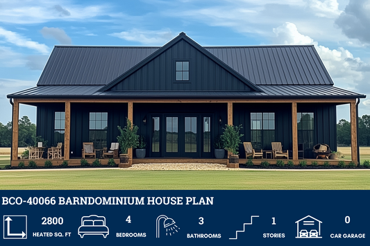 BCO-40066 Bullchase Barndominium House Plan