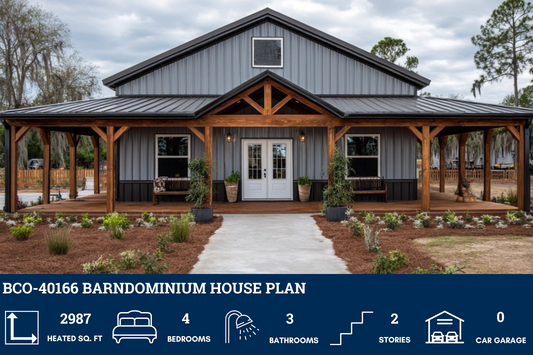 BCO-40166 Barndominium House Plan