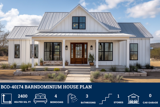 BCO-40174 Barndominium House Plan