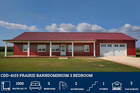 CDD-4103 Prairie Barndominium House Plan