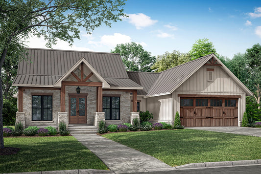 HPZ-26011 Brian Modern Farmhouse Plan
