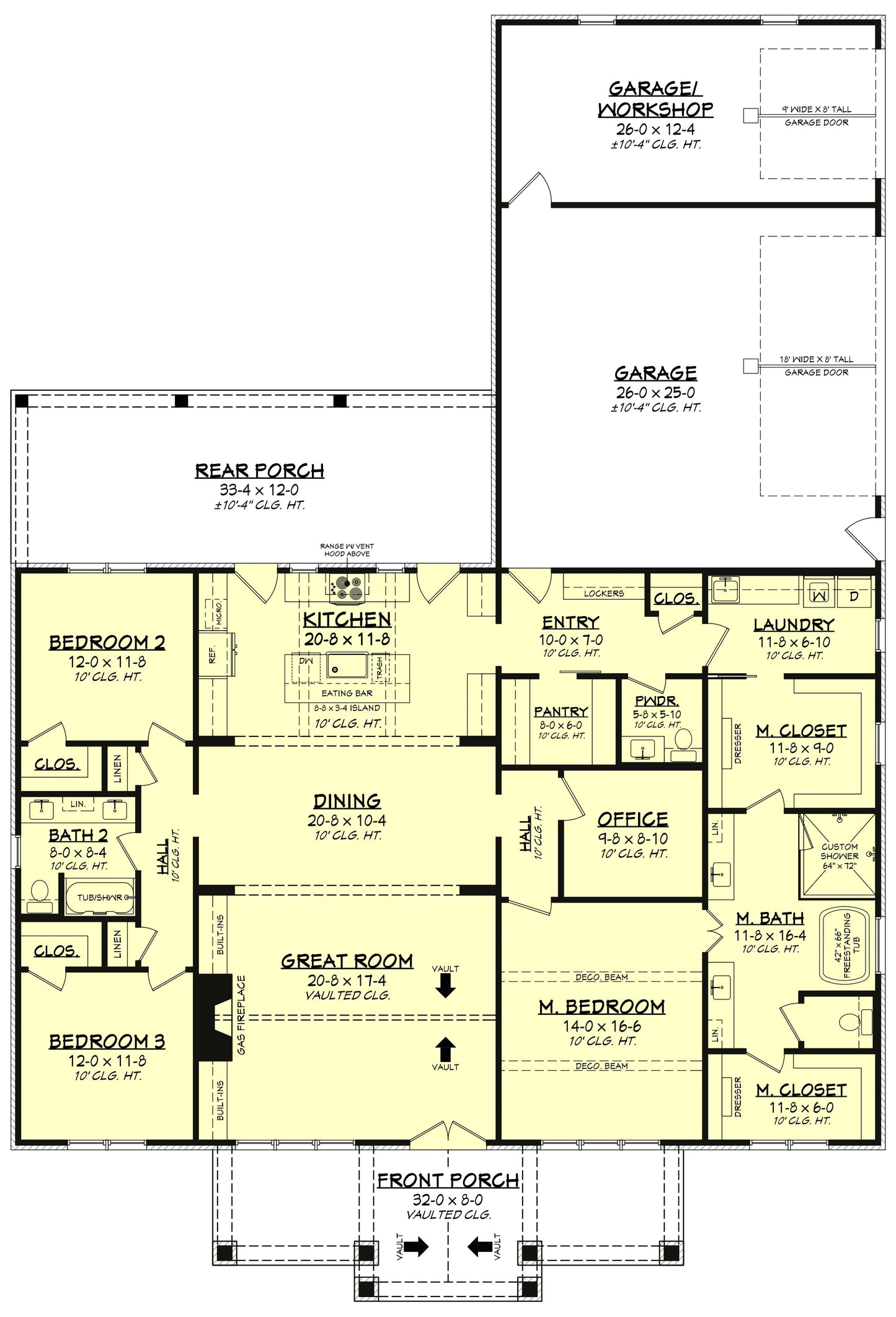 HPZ-26014 Trent Modern Farmhouse Plan
