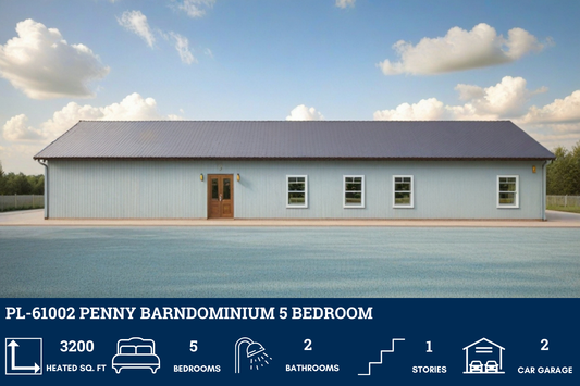 PL-61002 Penny Barndominium House Plan