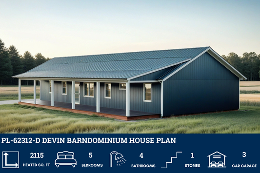 PL-62312-D Devin Barndominium House Plan