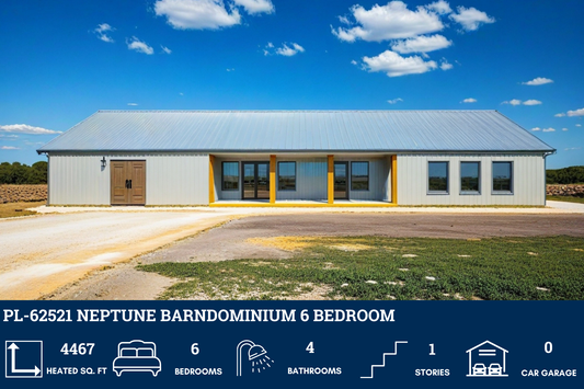 PL-62521 Neptune Barndominium House Plan