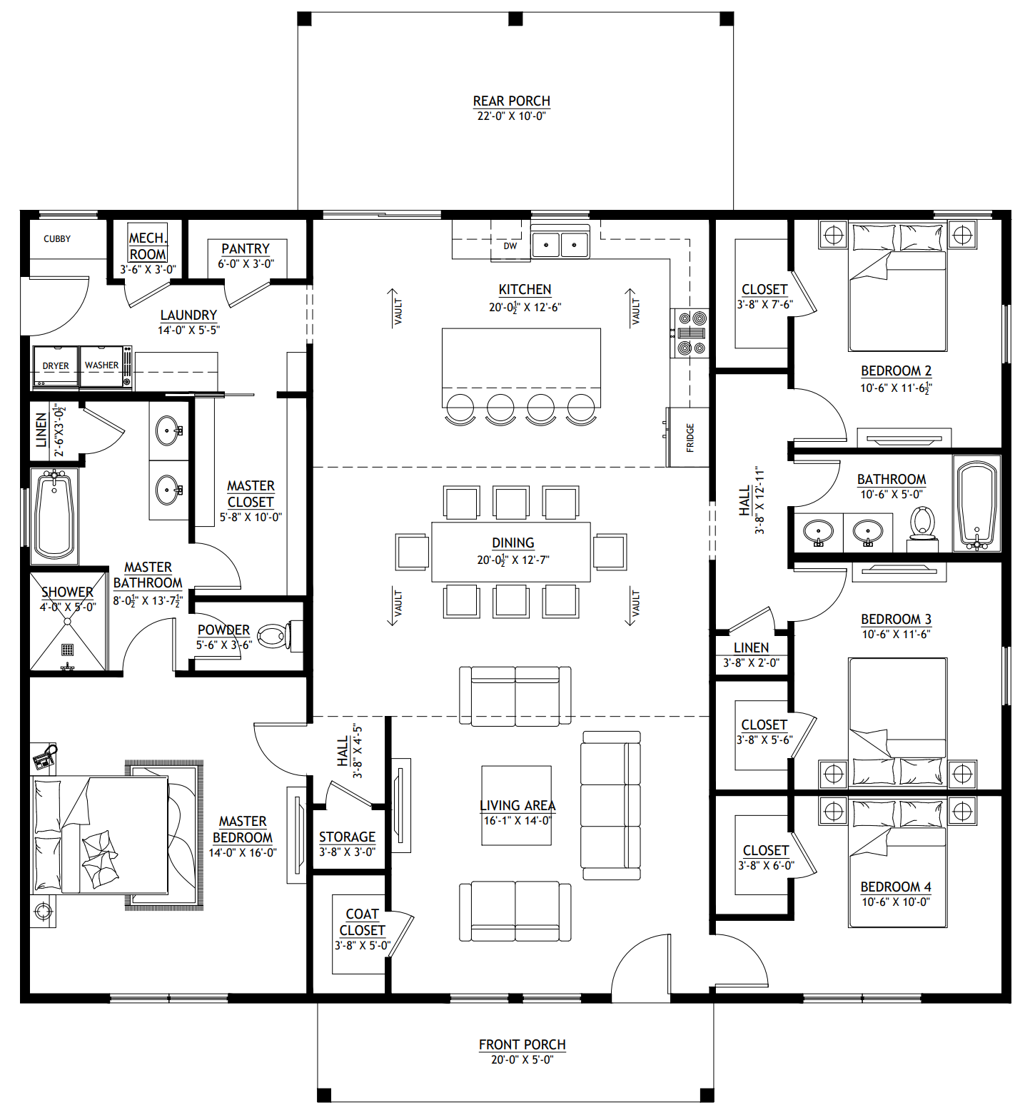PL-64013 Gibbons Barndominium House Plan