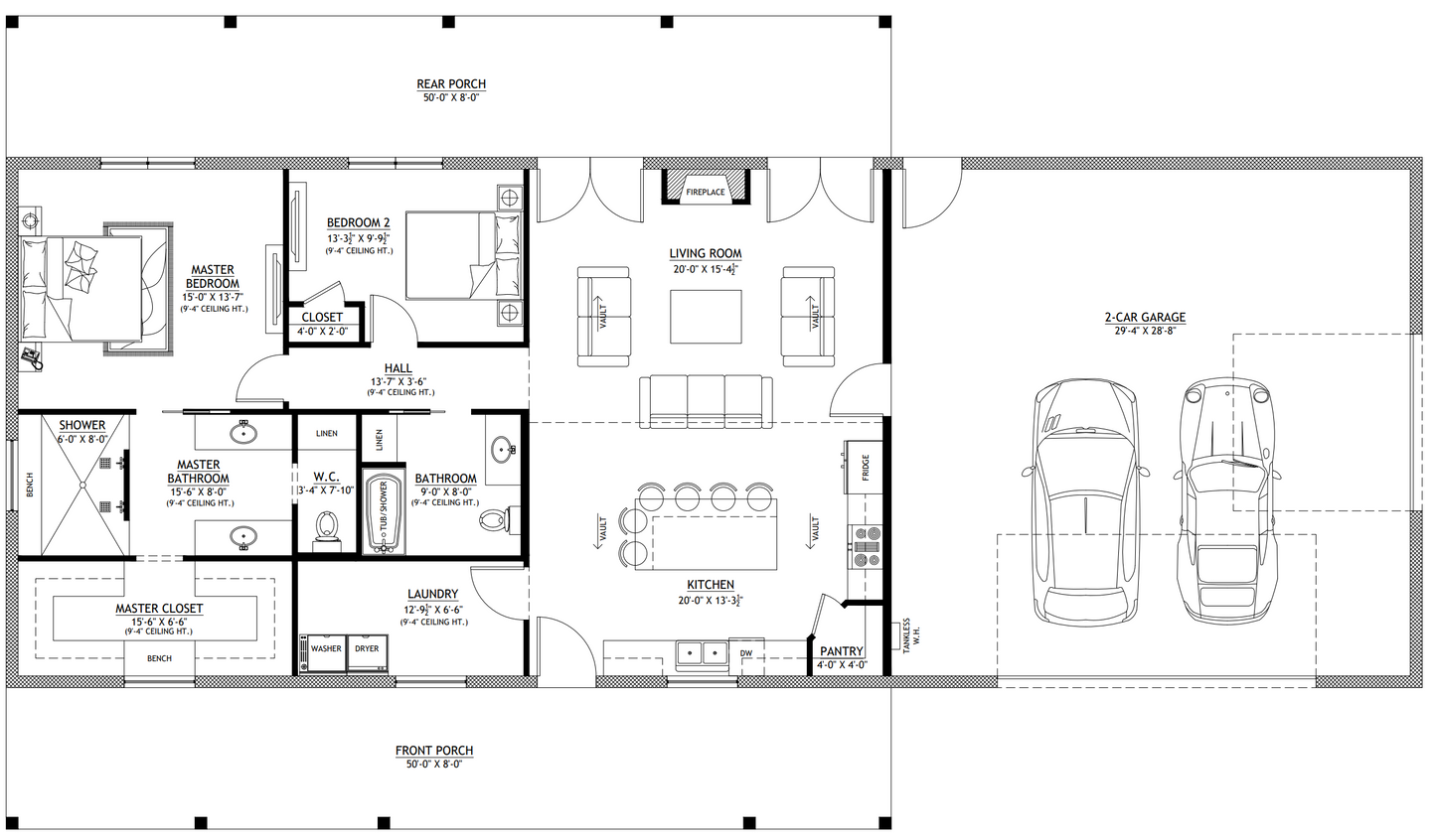 PL-64017 Pecan Barndominium House Plan