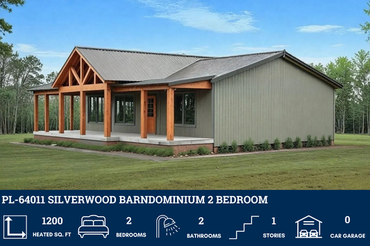 PL-64011 Silverwood Barndominium House Plan