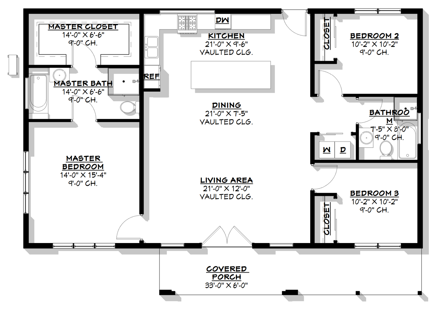 BCO-40095 Denver Barndominium House Plan