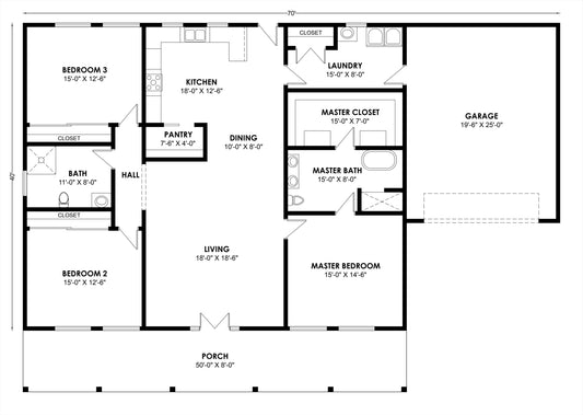 BCO-40137 Barndominium House Plan