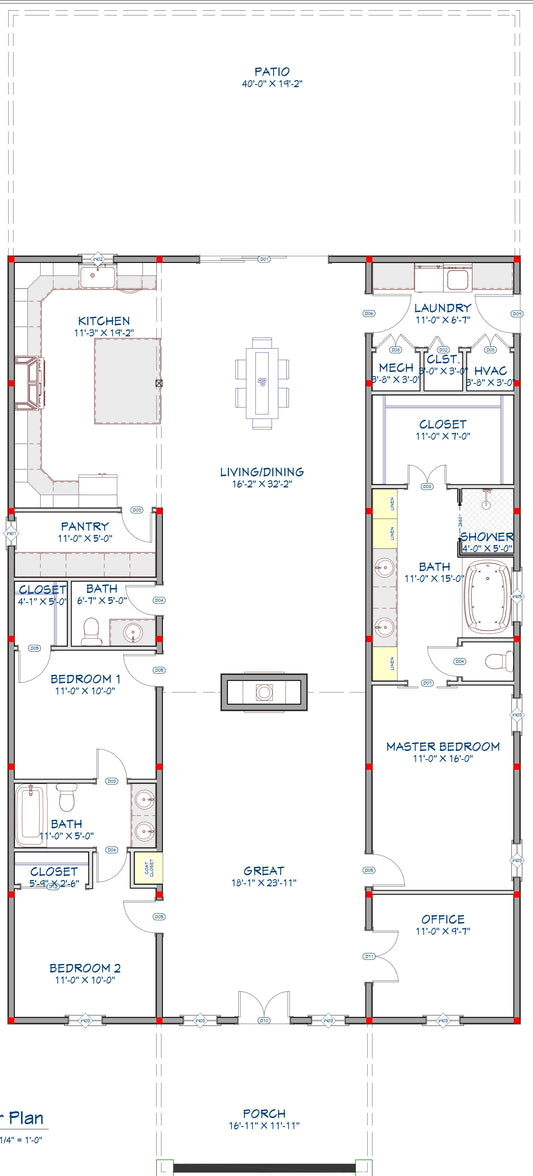 CDD-1001 Chasebriar Barndominium House Plan