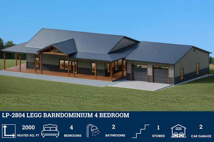 1 Story Barndominium House Plans