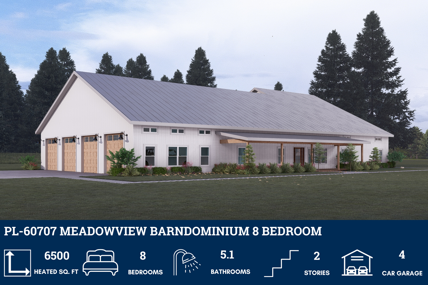 2-Story Barndominium House Plans