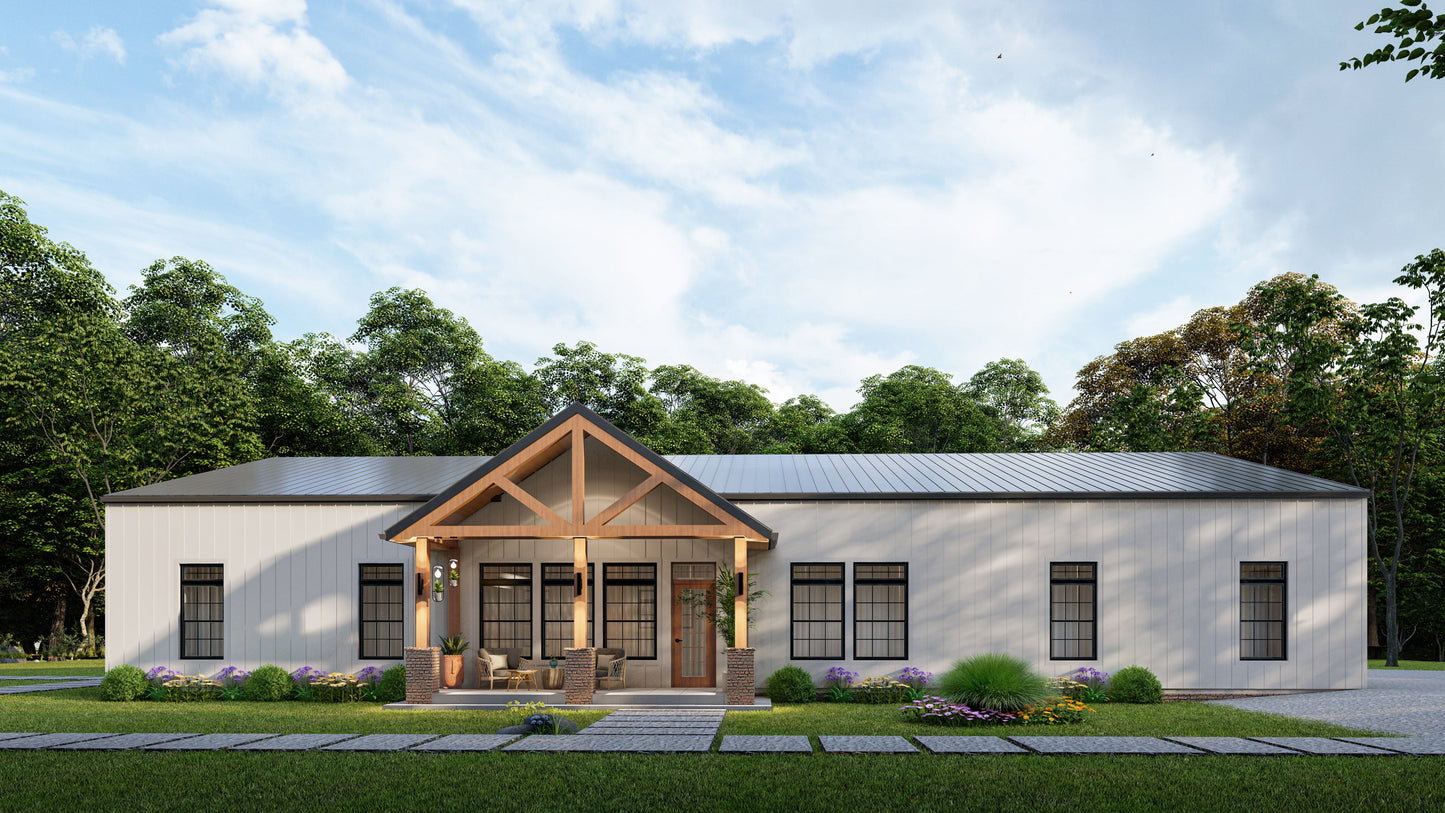 AK-4002 Baron Barndominium House Plan
