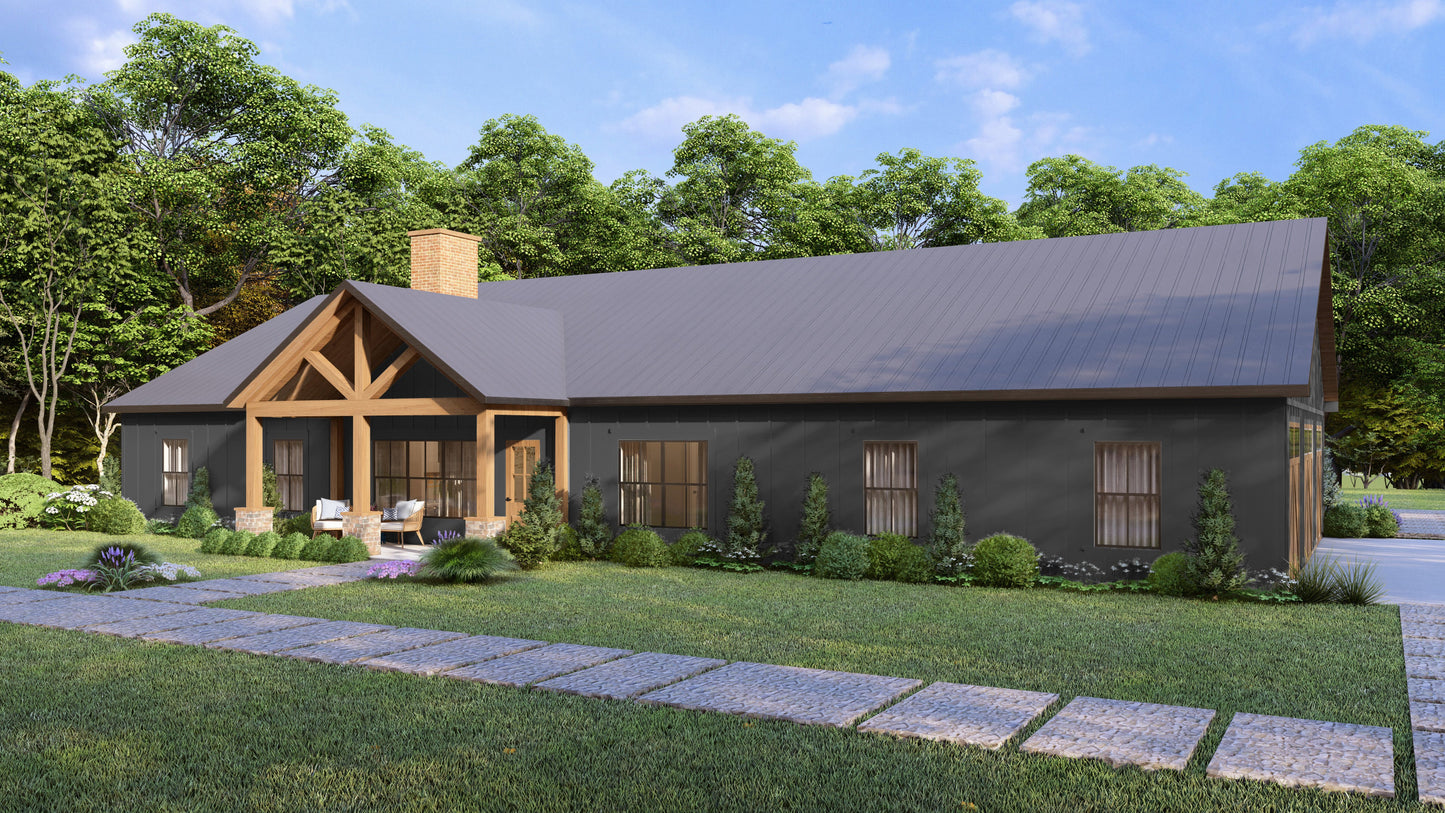 AK-4003 Stonebrook Barndominium House Plan