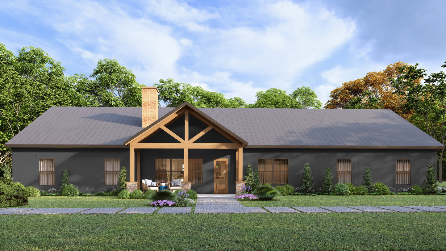 AK-4003 Stonebrook Barndominium House Plan