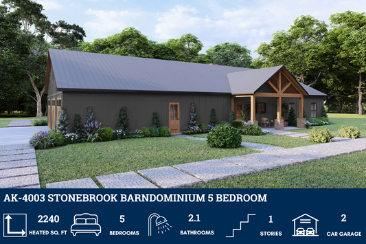 AK-4003 Stonebrook Barndominium House Plan