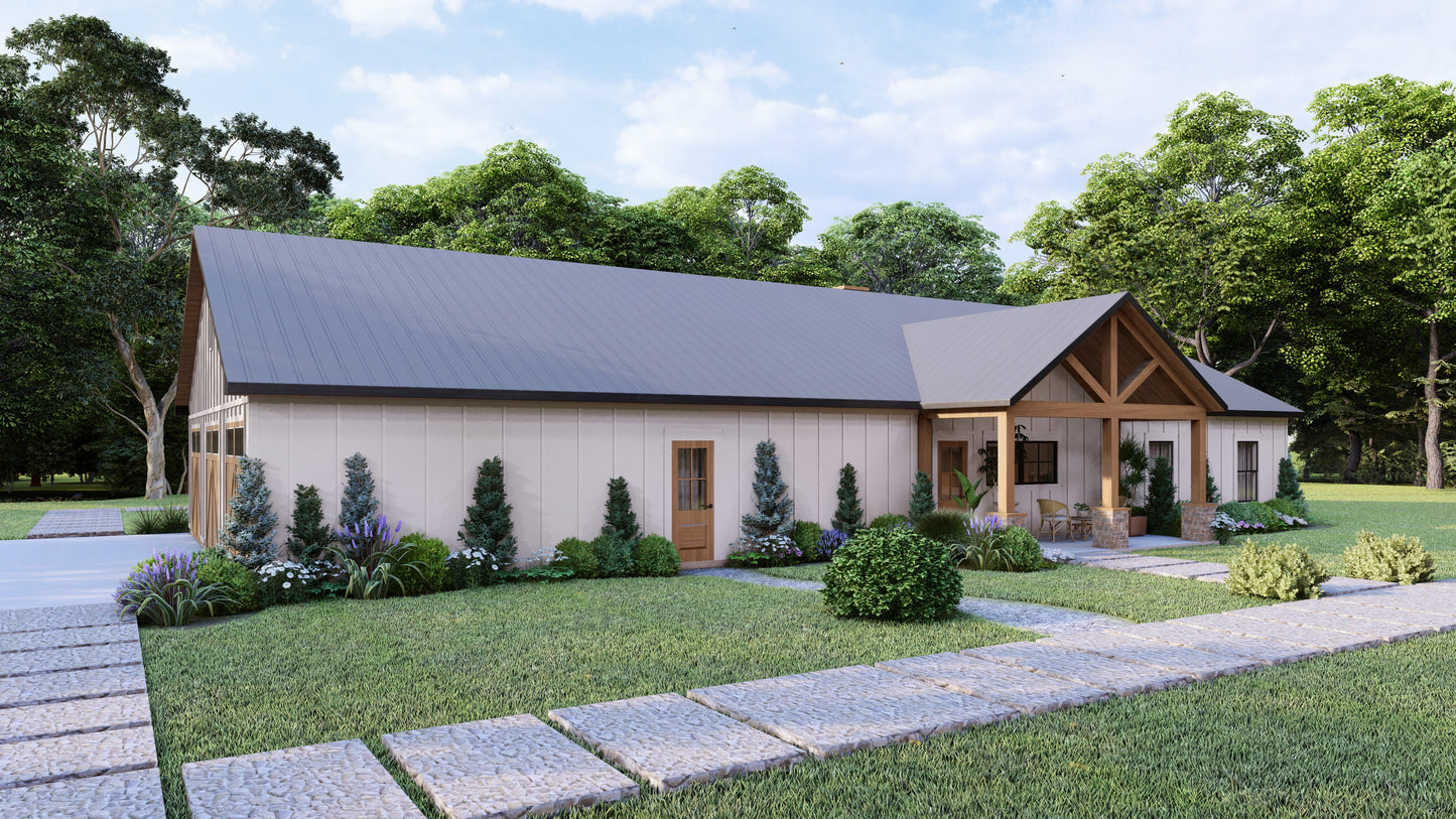 AK-4004 Harrington Barndominium House Plan