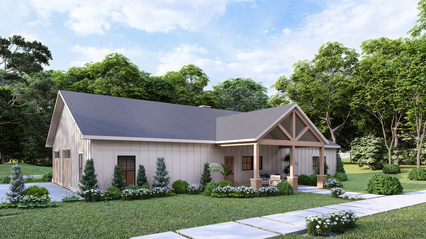 AK-4005 Ashford Barndominium House Plan