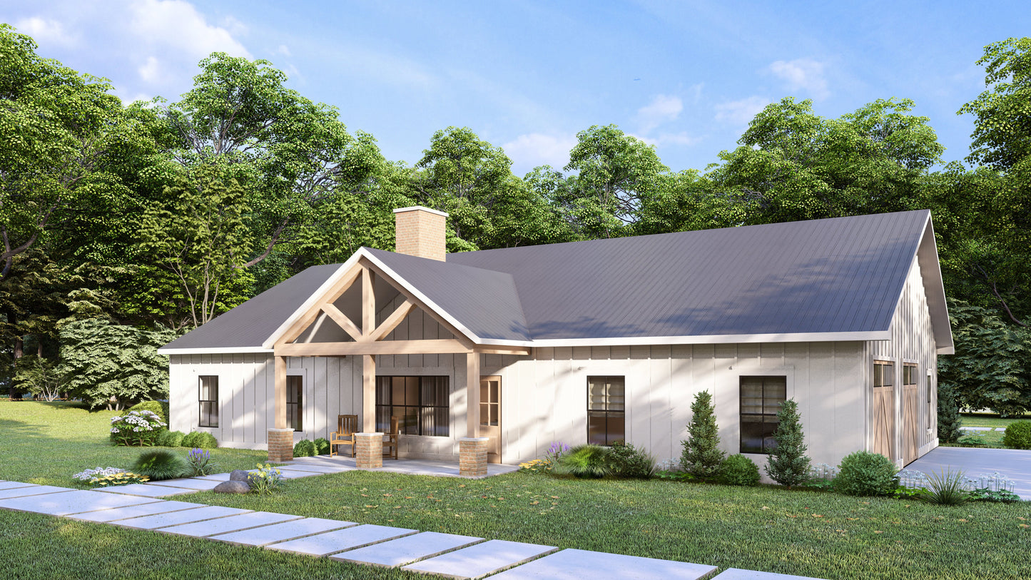 AK-4005 Ashford Barndominium House Plan