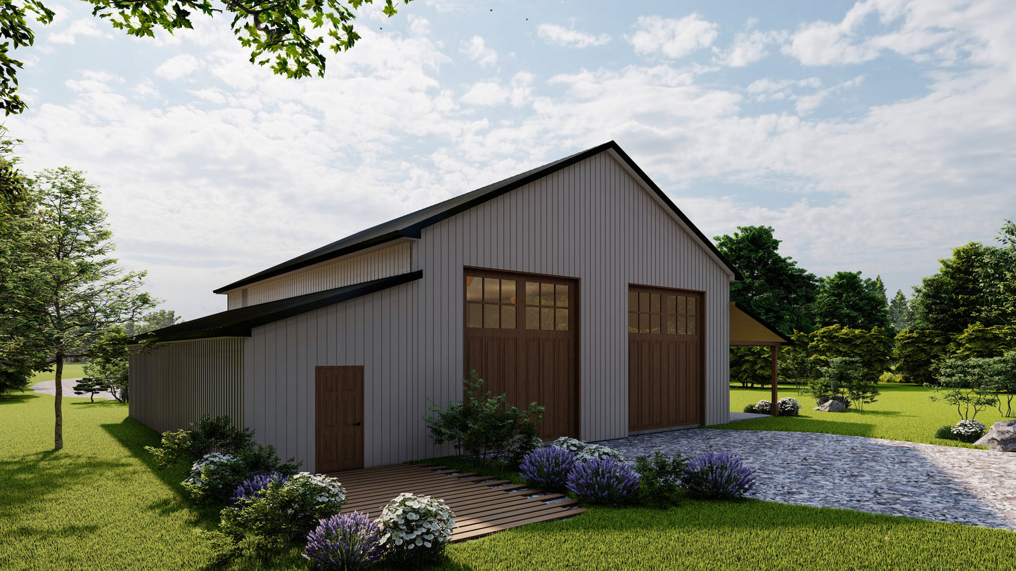 AK-4008 Foxhaven Barndominium House Plan