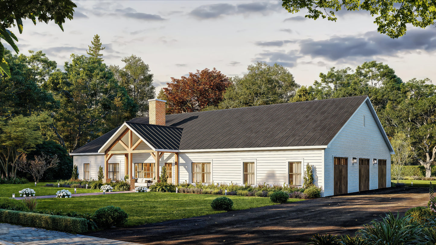 AK-4010 Memphis Barndominium House Plan