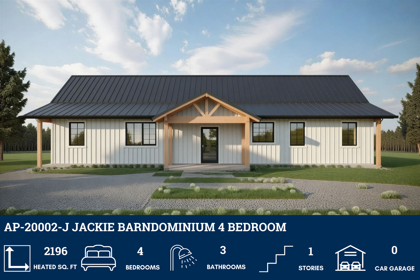 AP-20002-J Jackie Barndominium House Plan