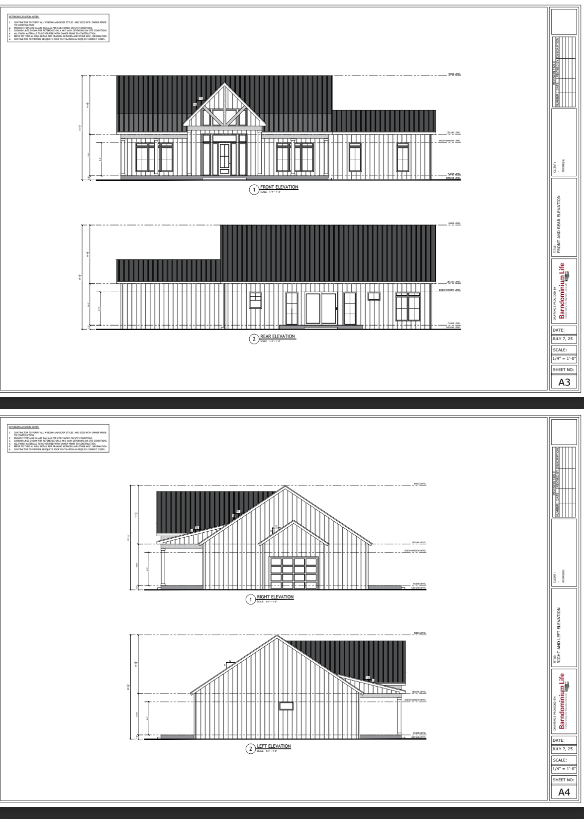 BCO-40001-G Grandview Barndominium House Plan