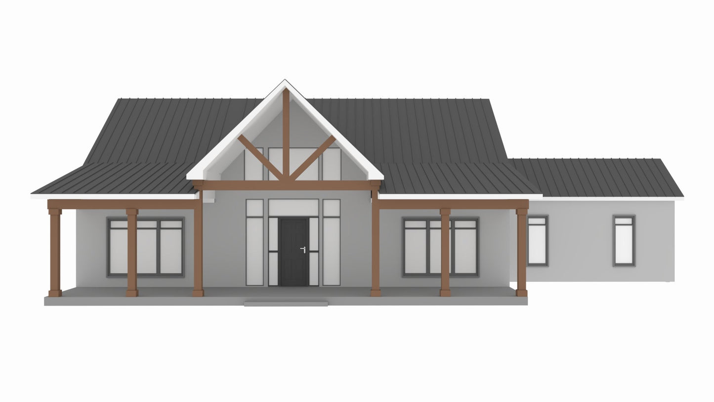 BCO-40001-G Grandview Barndominium House Plan