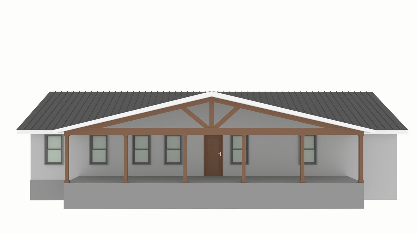 BCO-40006-D Don Barndominium House Plan