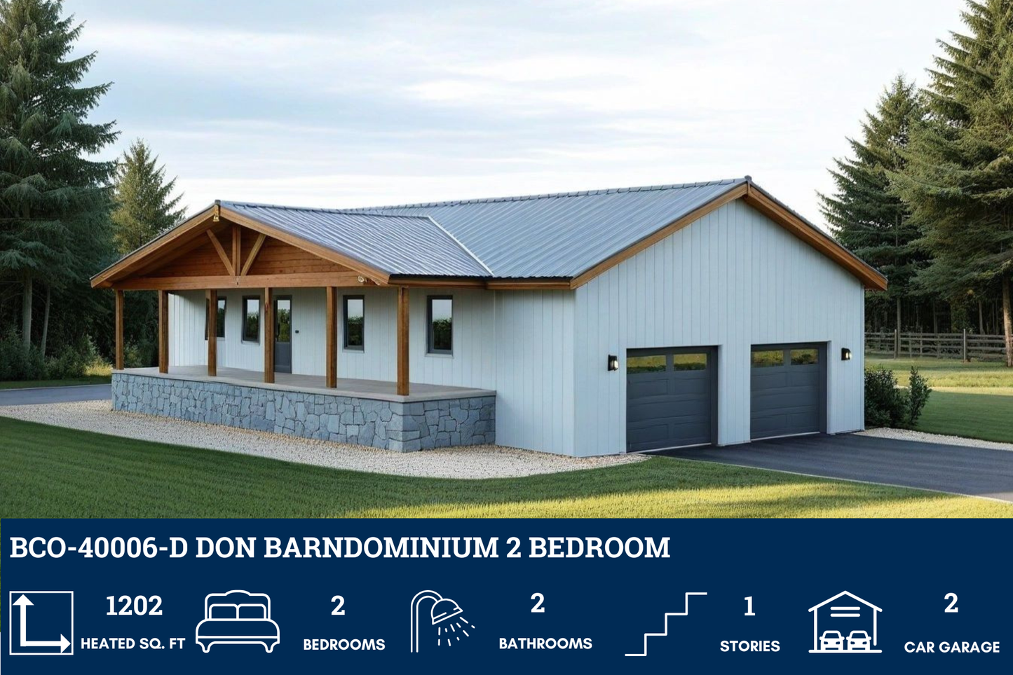 BCO-40006-D Don Barndominium House Plan