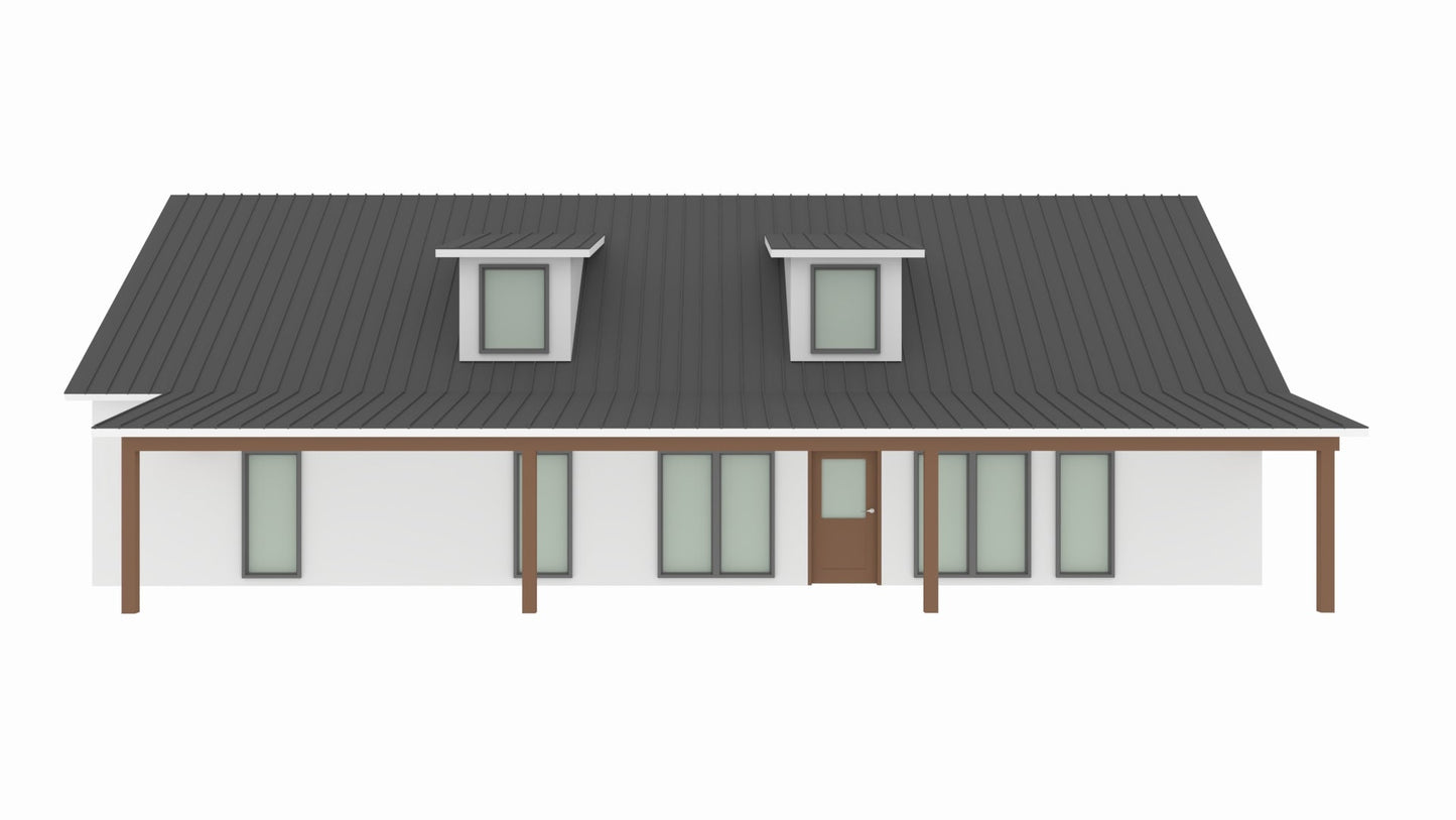 BCO-40006-R Rush Barndominium House Plan