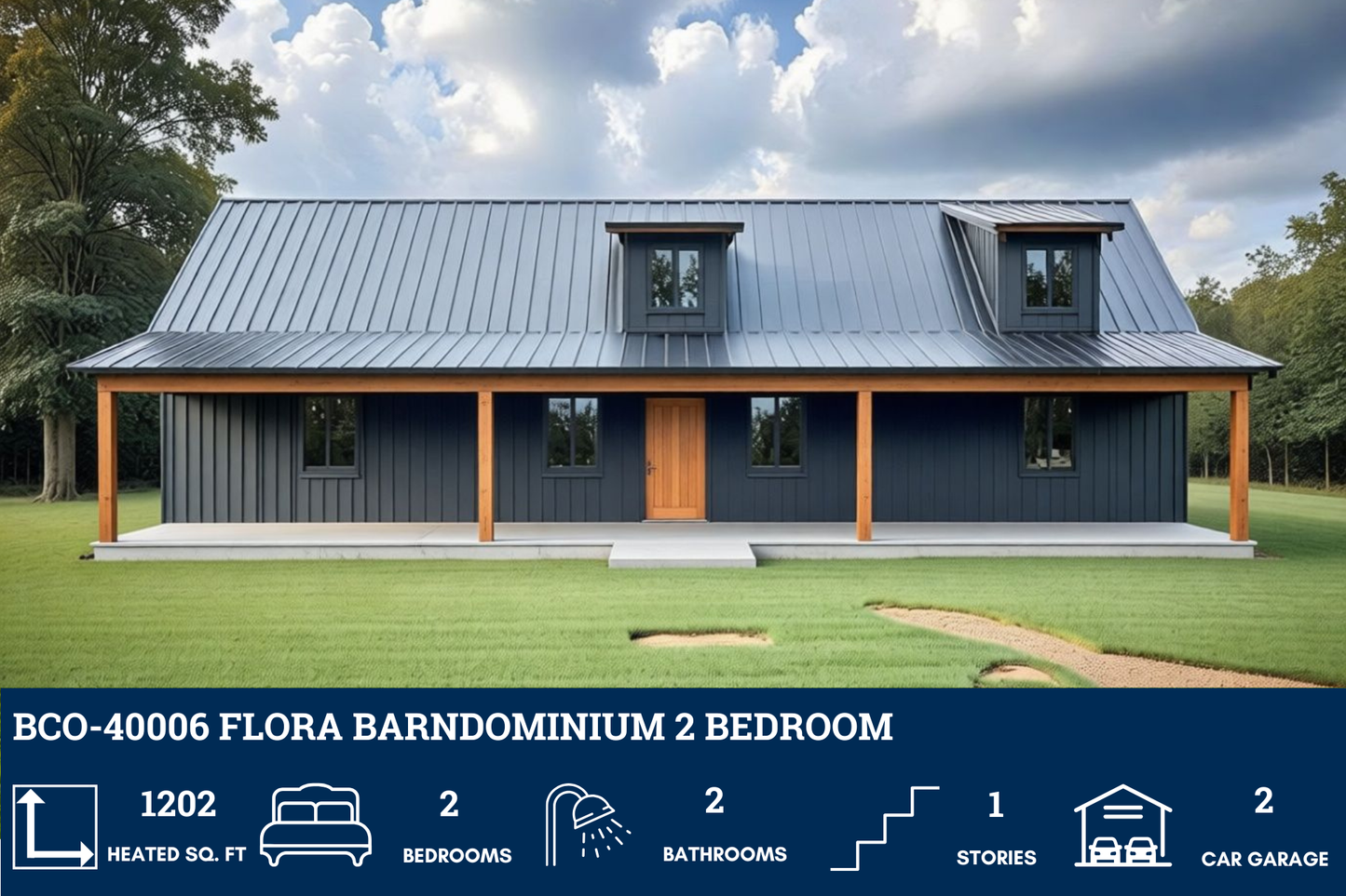 BCO-40006 Flora Barndominium House Plan