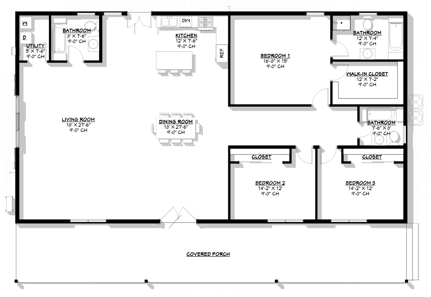 BCO-40007 Sandra Barndominium House Plan