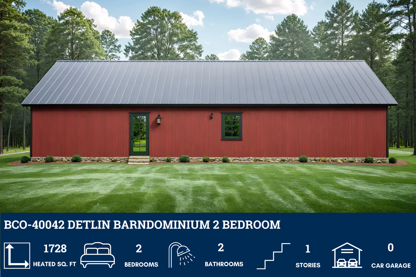 BCO-40042 Detlin Barndominium House Plan