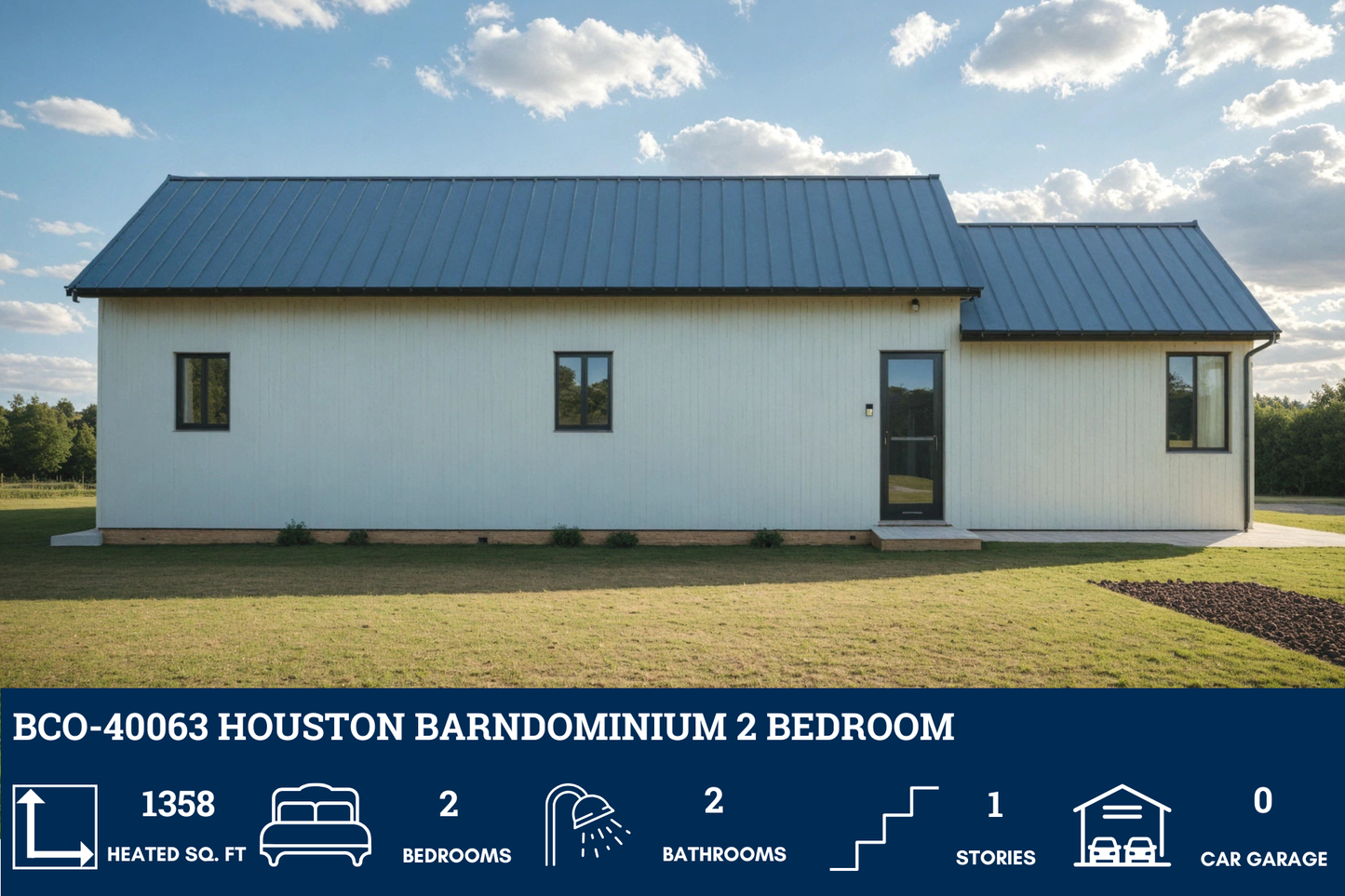 BCO-40063 Houston Barndominium House Plan