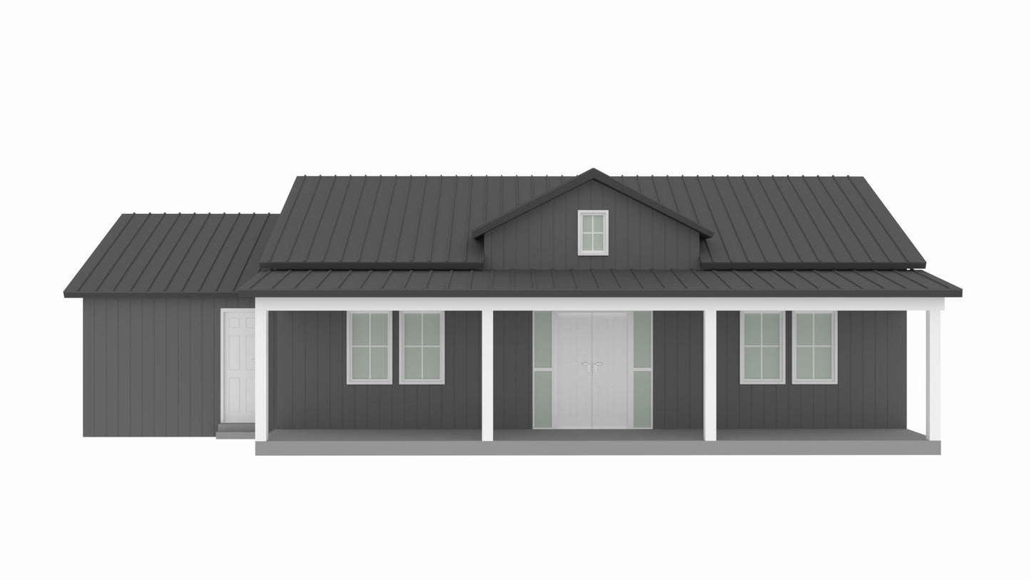 BCO-40063 Houston Barndominium House Plan