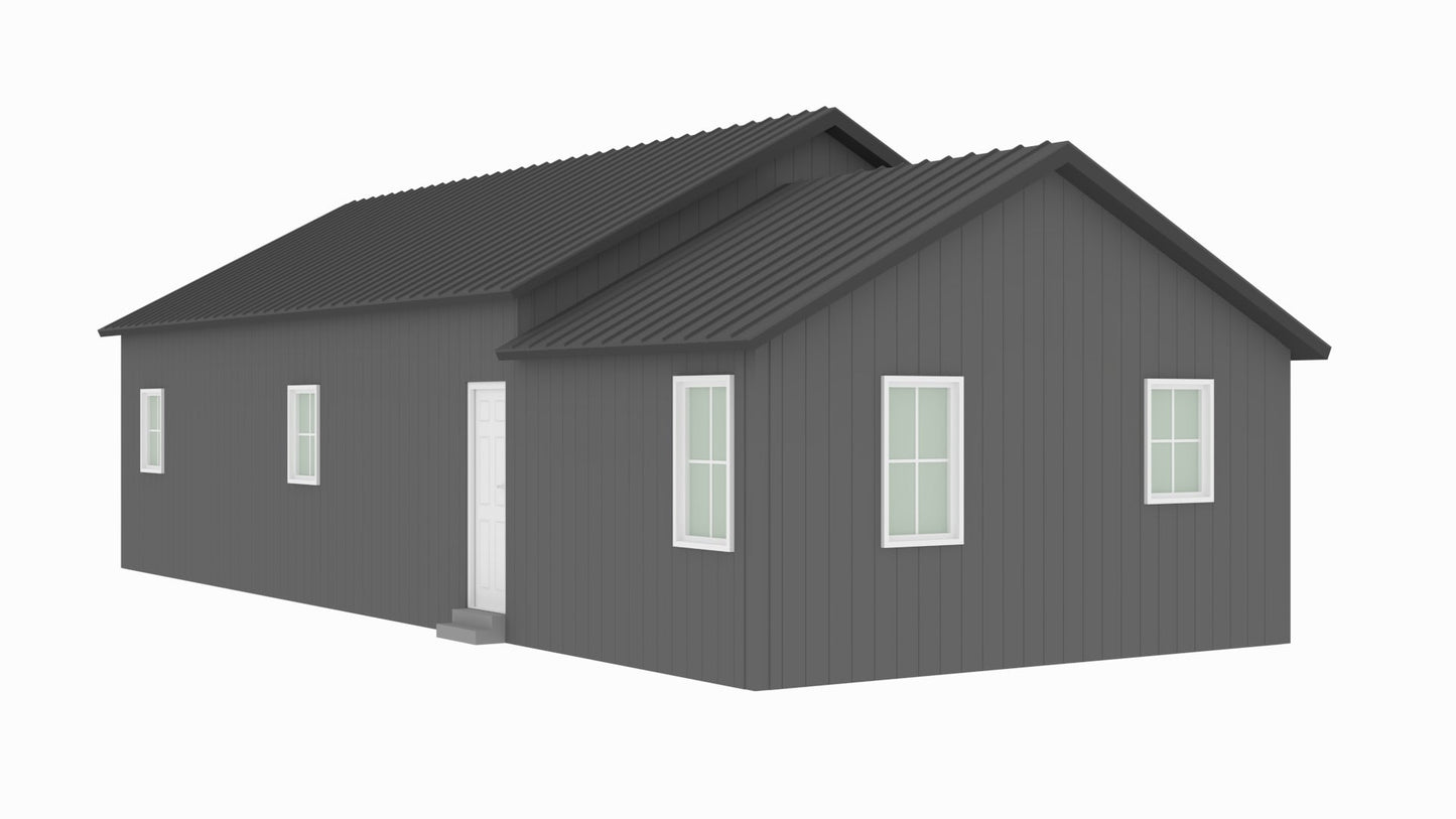 BCO-40063 Houston Barndominium House Plan