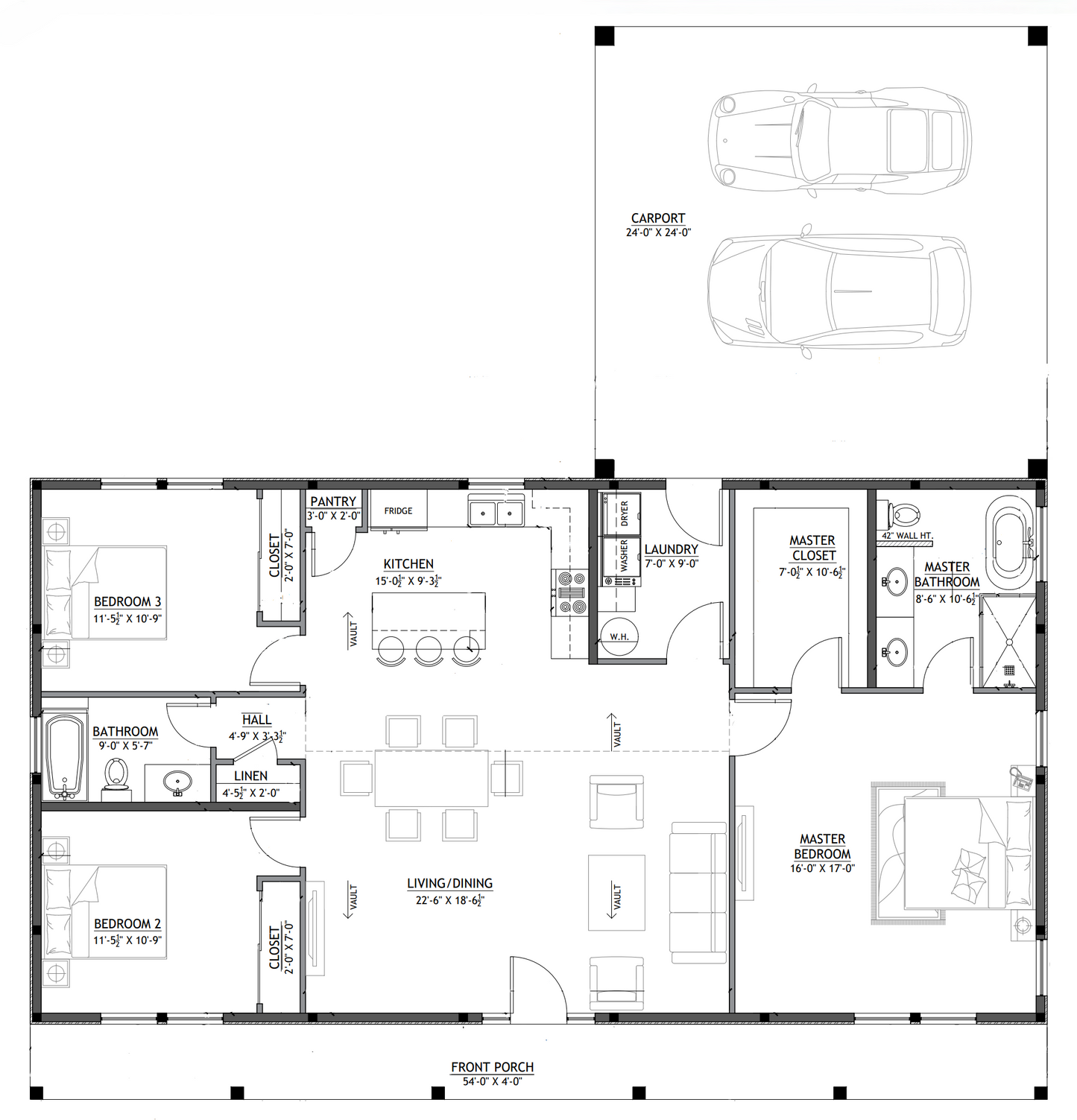 BCO-40067-W West Modern Farmhouse Plan