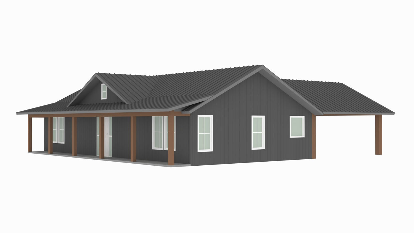 BCO-40067-W West Modern Farmhouse Plan