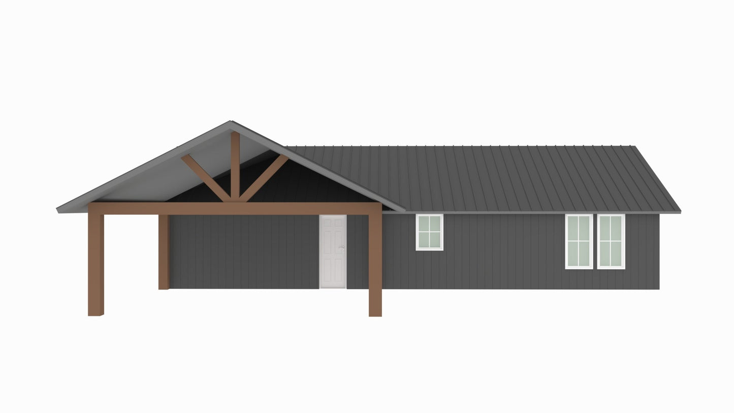 BCO-40067-W West Modern Farmhouse Plan