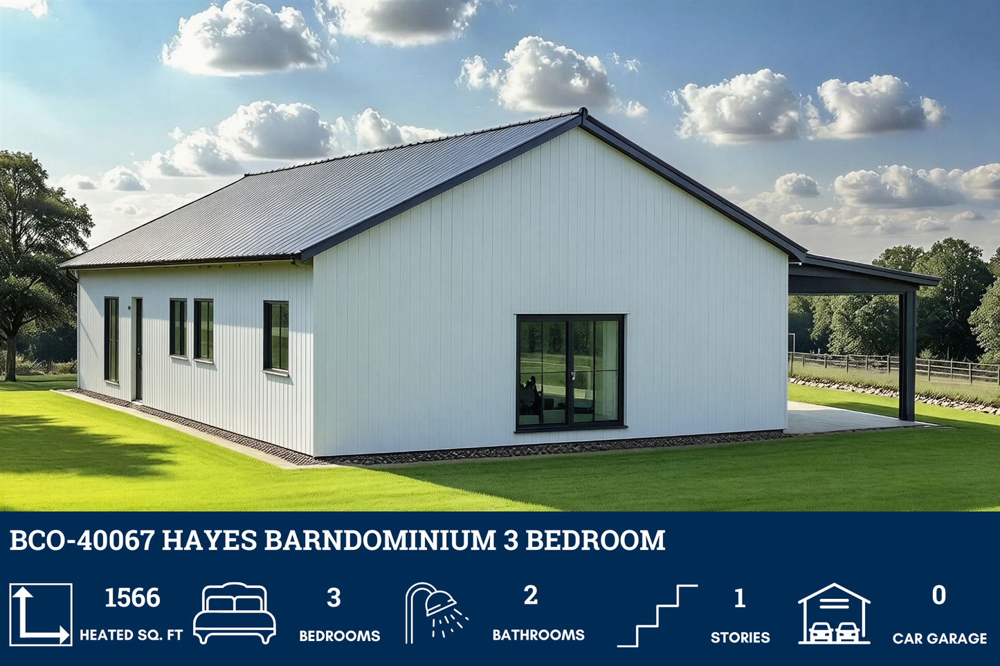 BCO-40067 Hayes Barndominium Floor Plan
