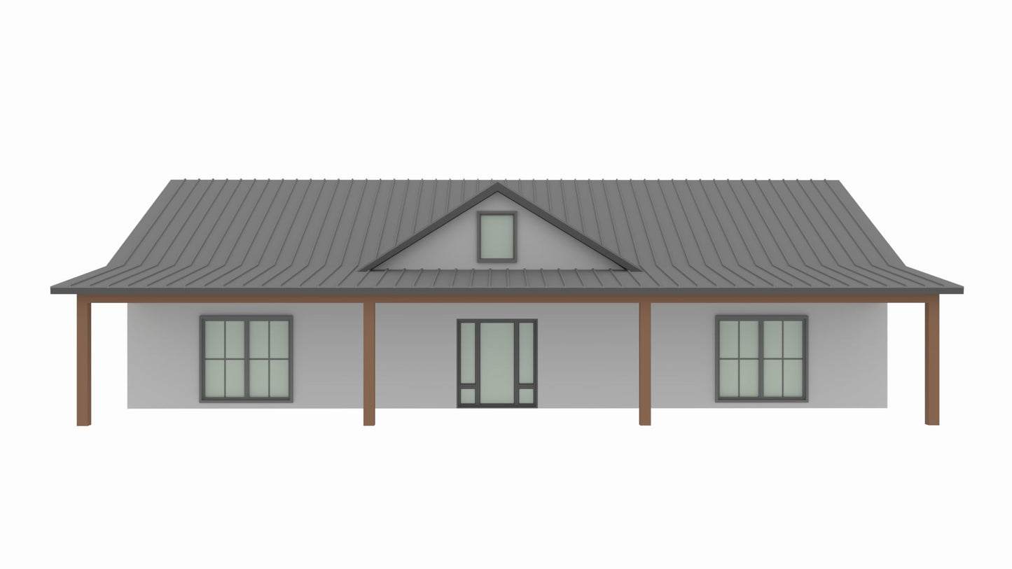 BCO-40067 Hayes Barndominium Floor Plan