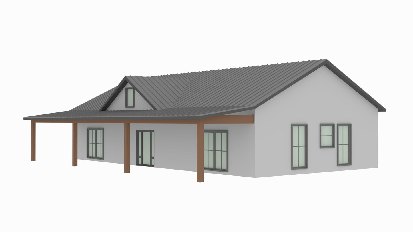 BCO-40067 Hayes Barndominium Floor Plan