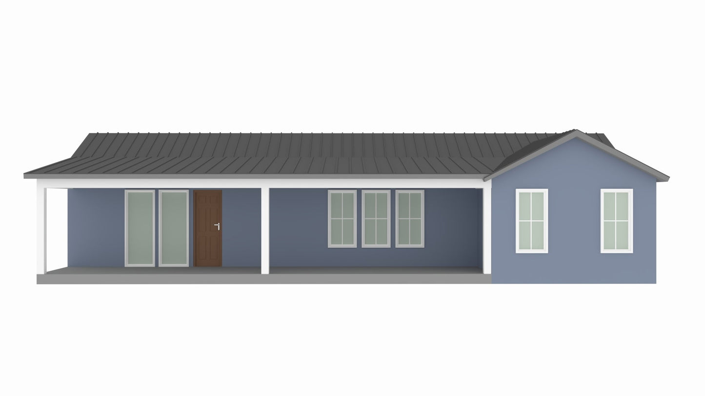 BCO-40068 Zane Barndominium House Plan
