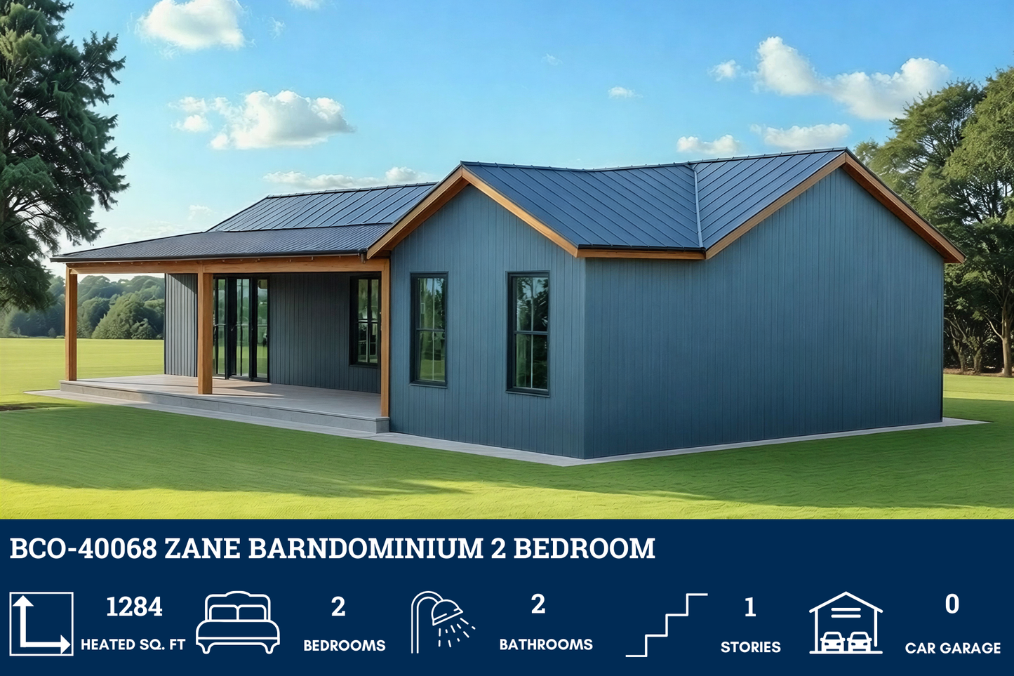 BCO-40068 Zane Barndominium House Plan